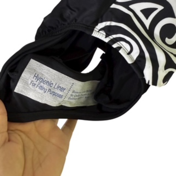 NWOT Longitude Left Side Faux Tie One Piece Abstract Design Swimsuit Size 12 - Picture 6 of 9